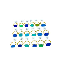 Load image into Gallery viewer, Addie Parker Jewelry - Upcycled Glass Rings - 6 Rings (Gold)
