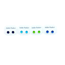 Load image into Gallery viewer, Addie Parker Jewelry - Four Pack Stud Seaglass Earrings - Silver (SG 54)
