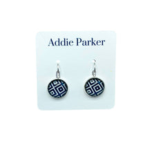 Load image into Gallery viewer, Addie Parker Jewelry - Lever Back Earrings (E 73) - Navy Blue Geometric Leverback Earrings
