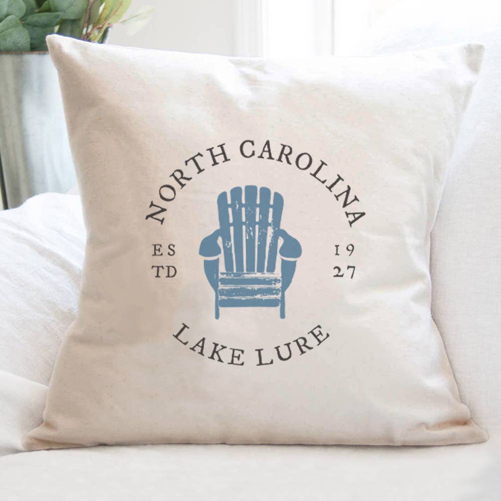 Cottage Shore - Adirondack Custom - Square Custom Pillow: Natural