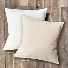 Load image into Gallery viewer, Cottage Shore - Zip Code w/ City and State - Custom Square Canvas Pillow: Natural
