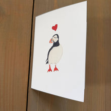Load image into Gallery viewer, Zucchini Fish - Puffin Love - Blank Card
