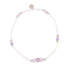 Load image into Gallery viewer, World End Imports Jewelry &amp; Gifts - Frosted Glass Bead White Seedbead Anklet-12pcs
