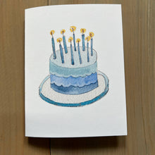 Load image into Gallery viewer, Zucchini Fish - Wave Birthday Cake Blank Card
