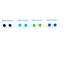 Load image into Gallery viewer, Addie Parker Jewelry - Four Pack Stud Seaglass Earrings - Silver (SG 54)
