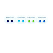 Load image into Gallery viewer, Addie Parker Jewelry - Four Pack Stud Seaglass Earrings - Silver (SG 54)
