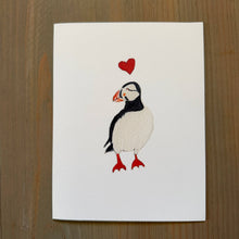 Load image into Gallery viewer, Zucchini Fish - Puffin Love - Blank Card
