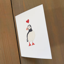 Load image into Gallery viewer, Zucchini Fish - Puffin Love - Blank Card

